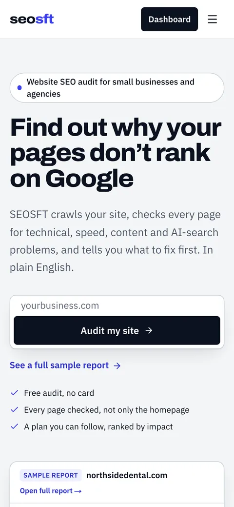 seosft.com on a phone